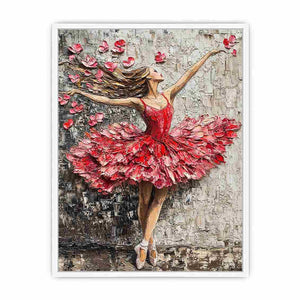 Ballerina Rose Canvas Painting