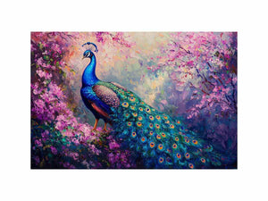 Magestic Peacock Oil Painting