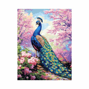 Magestic Peacock Oil Painting
