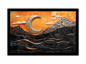 Golden Moon Canvas Painting