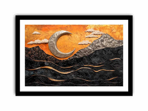 Golden Moon Canvas Painting