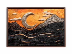 Golden Moon Canvas Painting