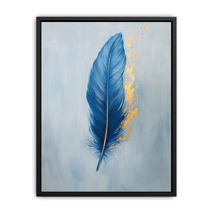 Blue Feather Canvas Painting