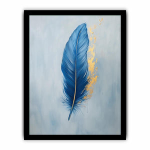 Blue Feather Canvas Painting