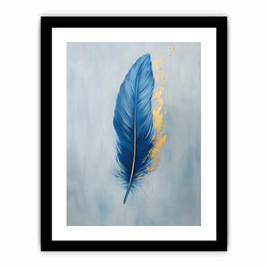 Blue Feather Canvas Painting