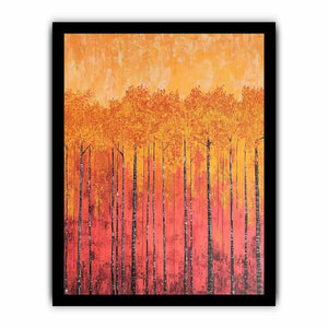 Golden Leaves Canvas Painting