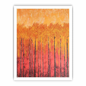 Golden Leaves Canvas Painting