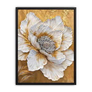 Gold Peony Canvas Painting