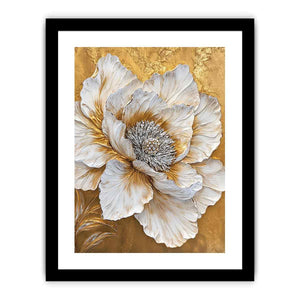 Gold Peony Canvas Painting