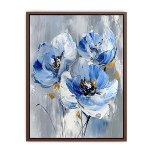 Blue Flowers Canvas Painting