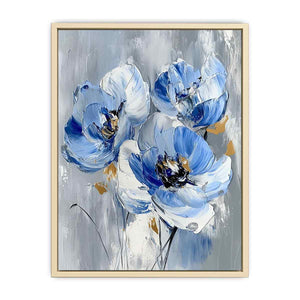 Blue Flowers Canvas Painting