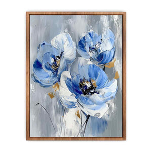 Blue Flowers Canvas Painting