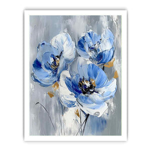 Blue Flowers Canvas Painting