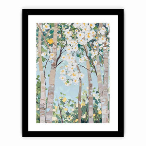 Abstract Trees Canvas Painting