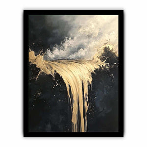 Gold Flow Canvas Painting