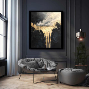 Gold Flow Canvas Painting