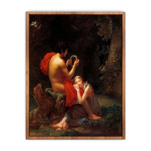 Garland sleeping beauty in forest Poster