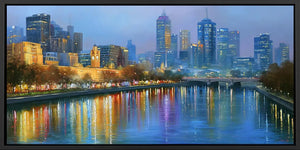Melbourne Yarra River Panorama Canvas Print