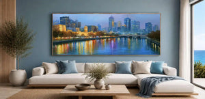 Melbourne Yarra River Panorama Canvas Print