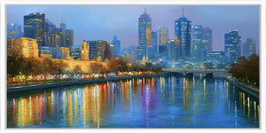 Melbourne Yarra River Panorama Canvas Print