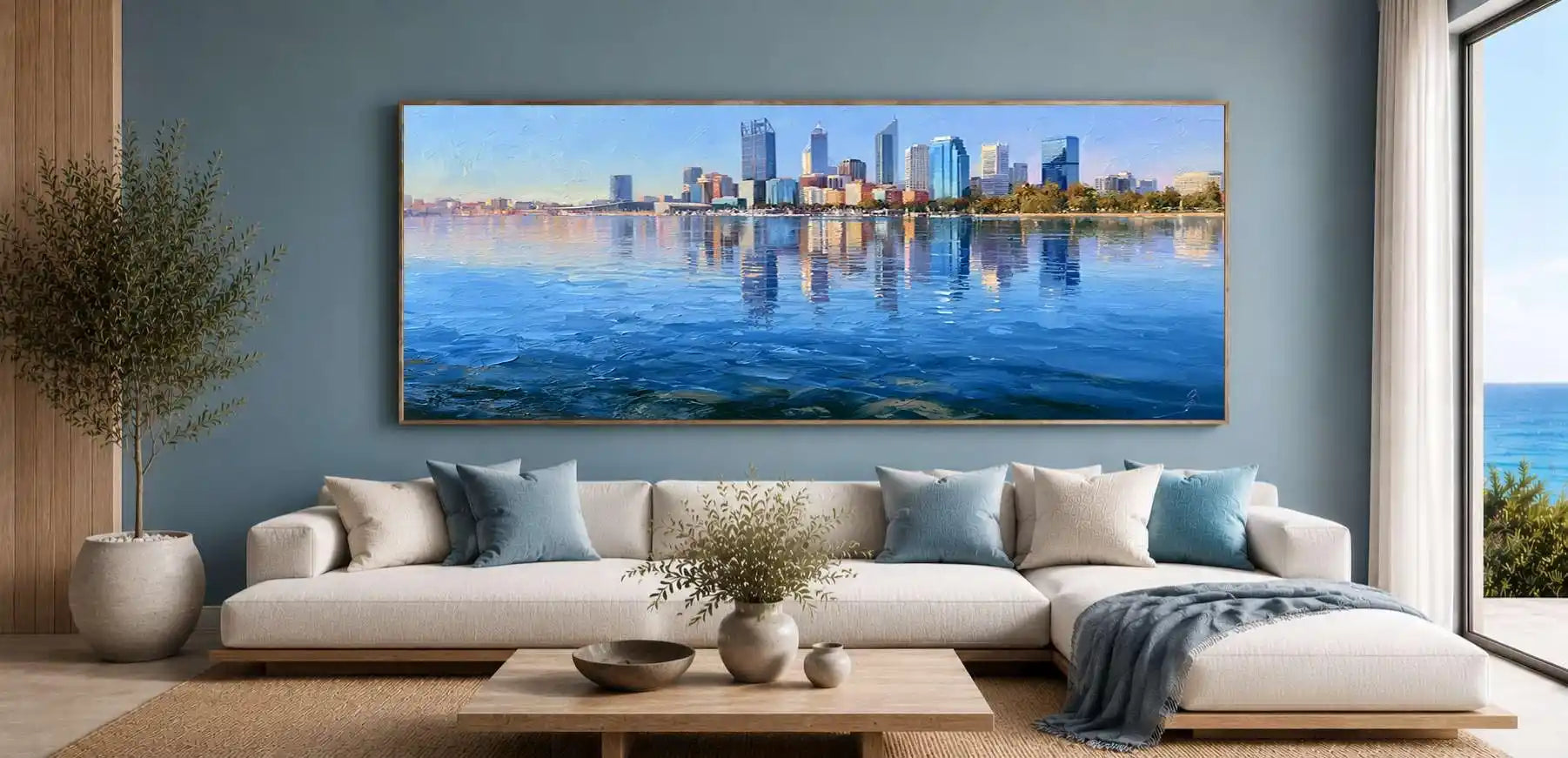 Perth Swan River Panorama Wall Art