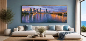 Brisbane City Lights Panorama Canvas Print