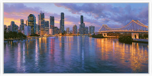 Brisbane City Lights Panorama Canvas Print