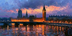 London Westminster & Big Ben Panorama Painting