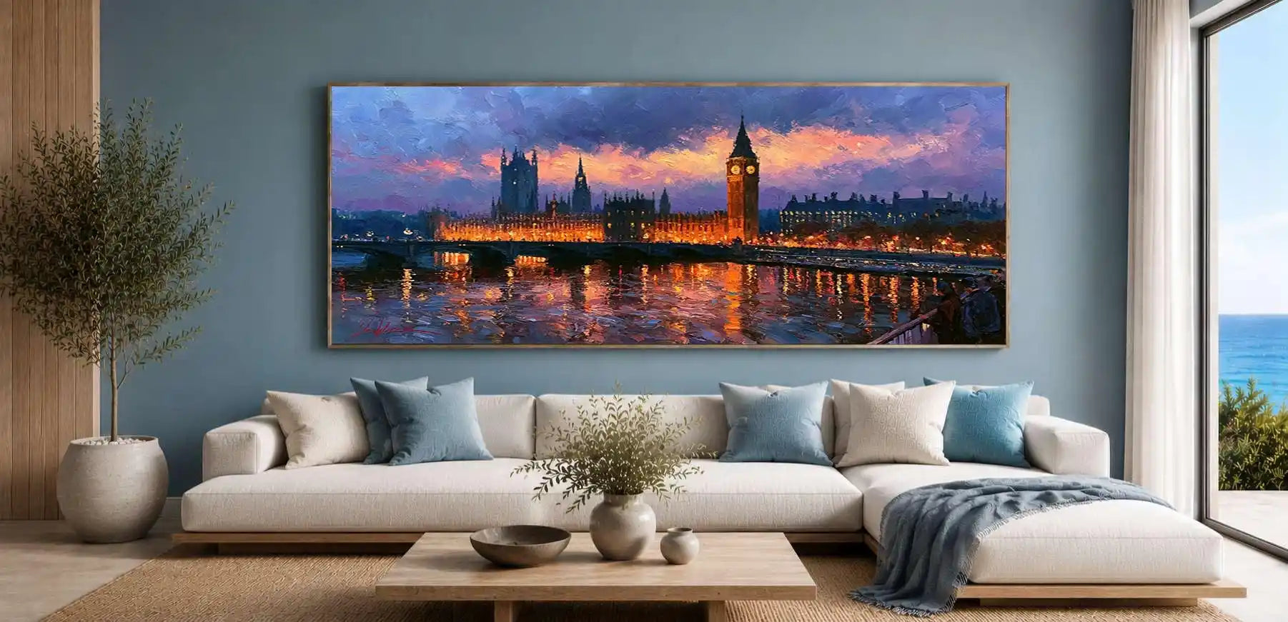 London Westminster & Big Ben Panorama Painting