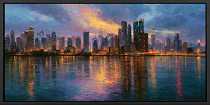 Manhattan Skyline Panorama Painting