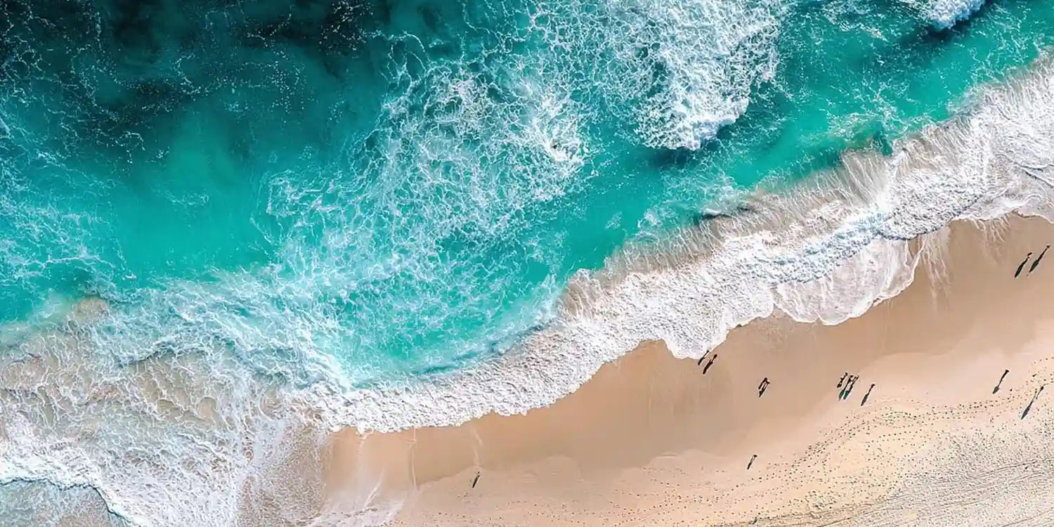 Aerial Tide Panoramic Canvas Print