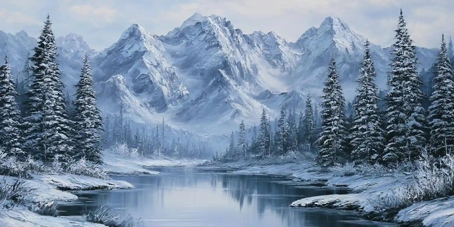 Winer Landscape Panorama Art Canvas Print