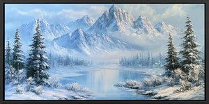 Winter landscape Panorama Canvas Print
