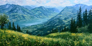 Swiss Maountains Panorama painting