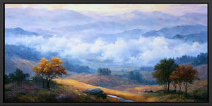 Mountain valley Panorama Canvas Print