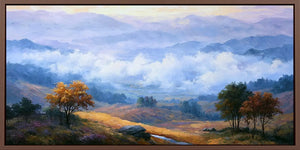 Mountain valley Panorama Canvas Print