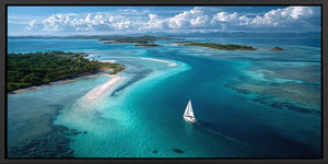 Lagoon Sail Panoramic Canvas Print