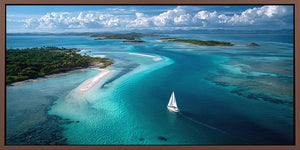 Lagoon Sail Panoramic Canvas Print
