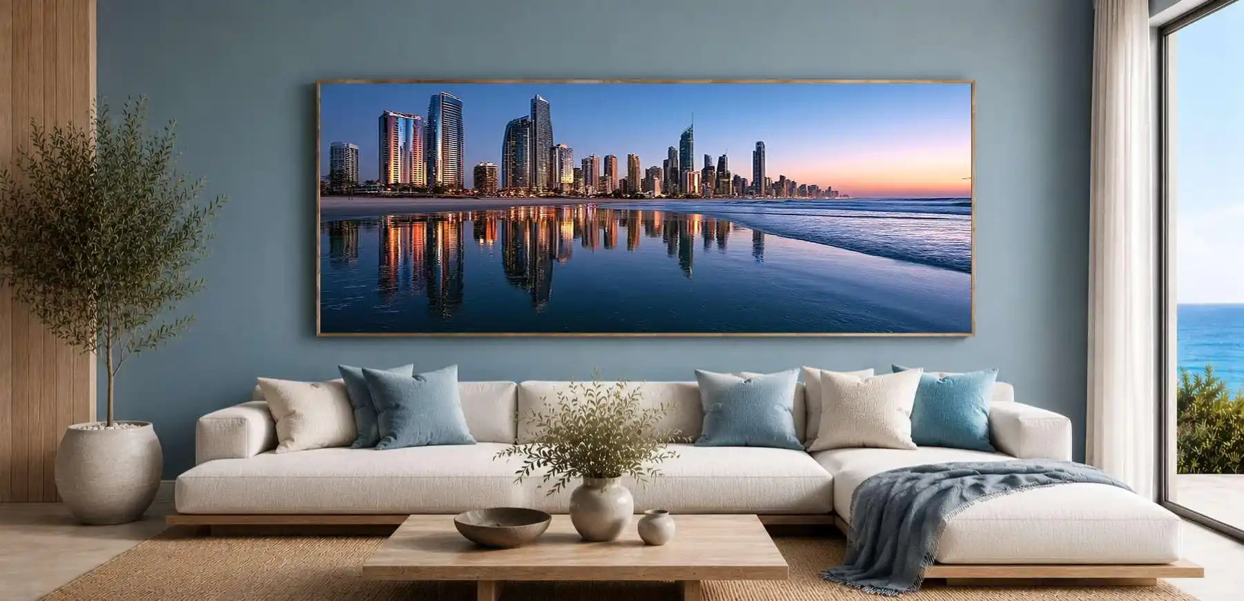Skyline Tide Panoramic Canvas Print