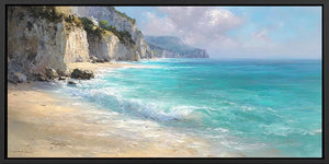 Chalk Coast Calm Panoramic Canvas Print