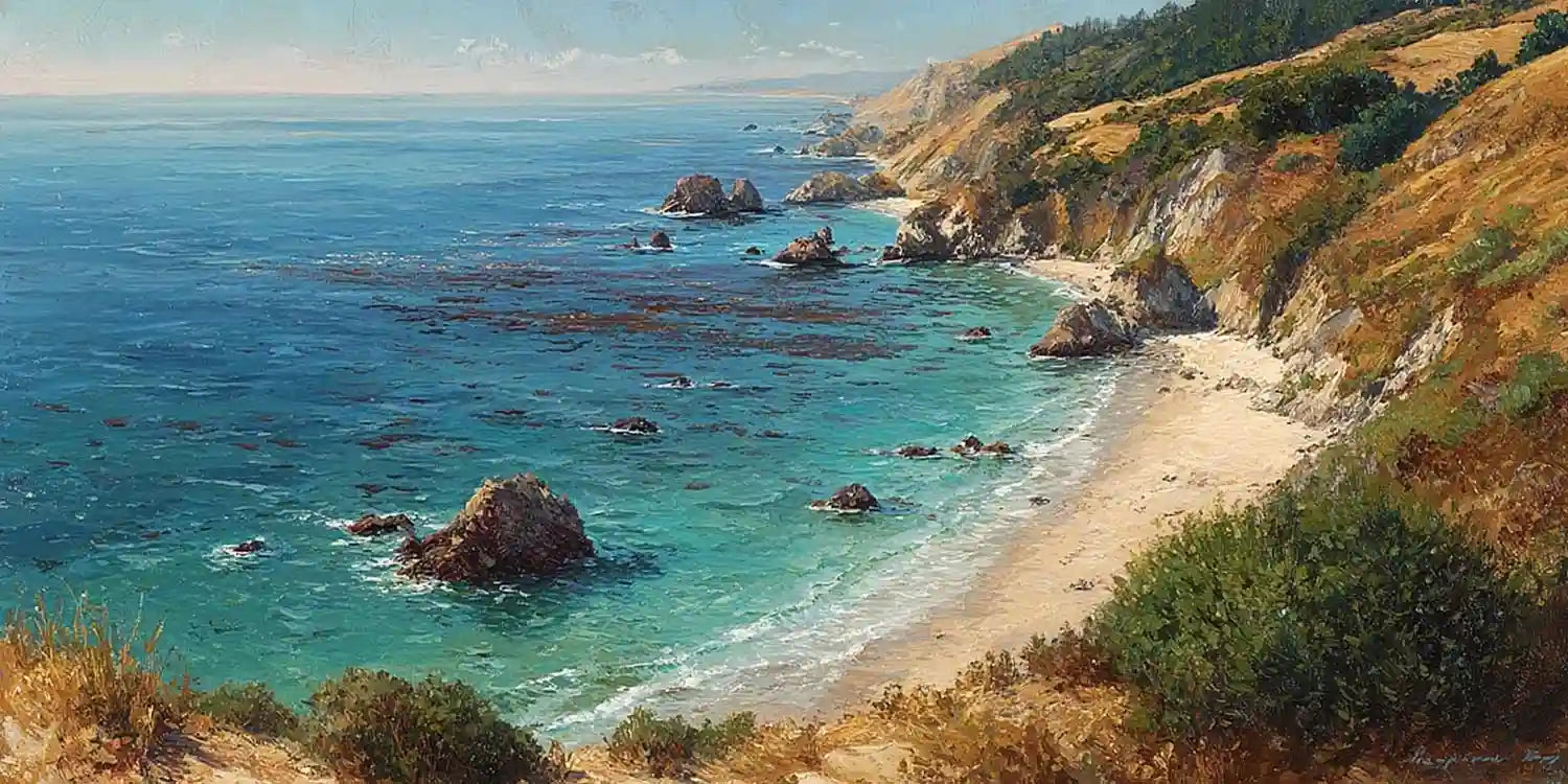 Pacific Headland Panoramic Canvas Print