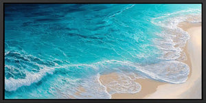 Aqua Drift Panoramic Canvas Print