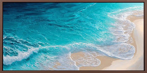 Aqua Drift Panoramic Canvas Print