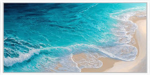 Aqua Drift Panoramic Canvas Print