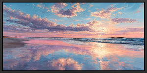 Blush Horizon Panoramic Canvas Print