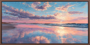 Blush Horizon Panoramic Canvas Print