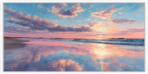 Blush Horizon Panoramic Canvas Print