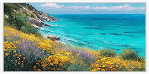 Wildflower Coast Panoramic Canvas Print