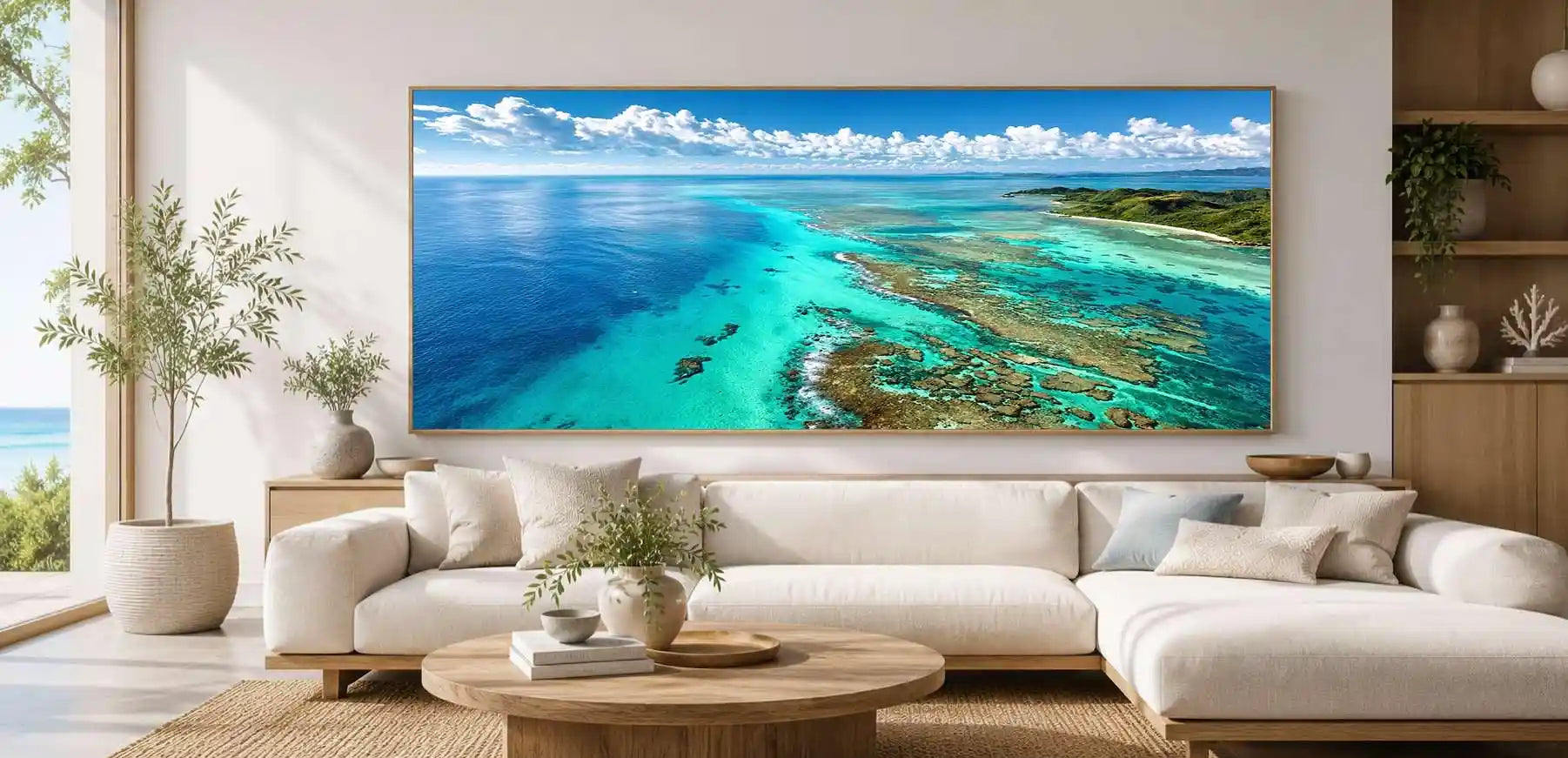 Reef Expanse Panoramic Canvas Print