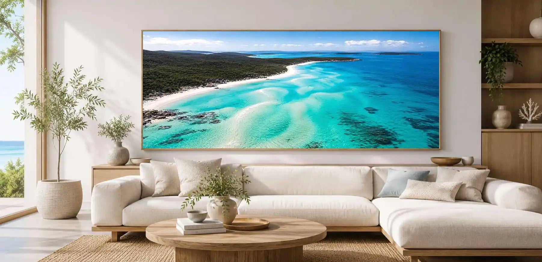 Island Shallows Panoramic Canvas Print